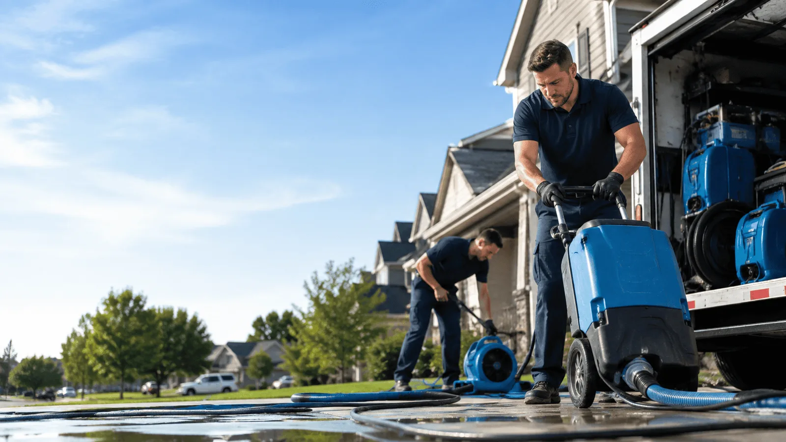Water Mitigation being performed in Huntington, NY